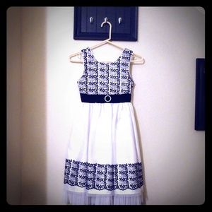 Beautiful girls white and black dress